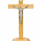 Krzyż drewniany stojący 17 cm jasny